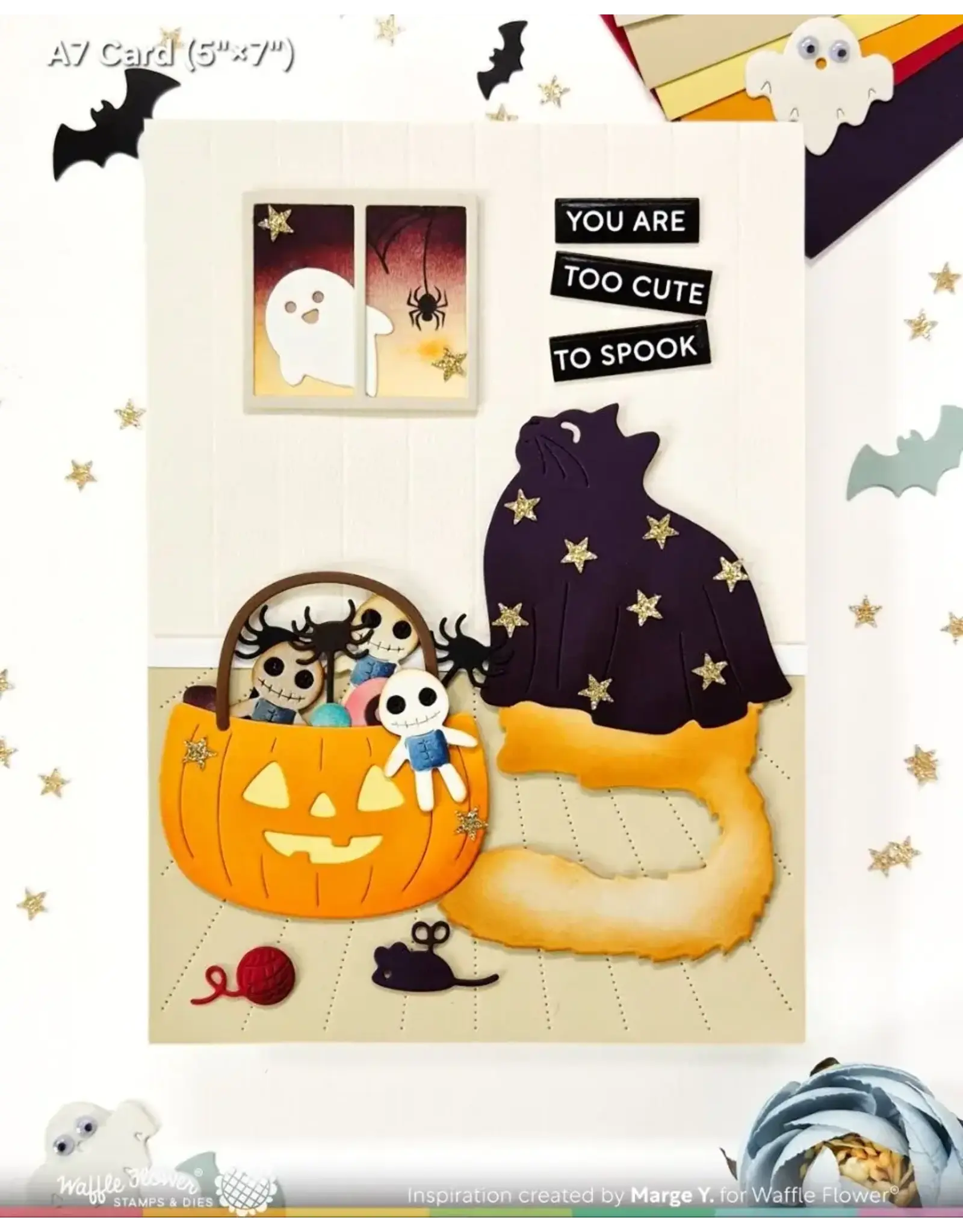 WAFFLE FLOWER WAFFLE FLOWER HAPPY HAUNTING CAT DIE SET