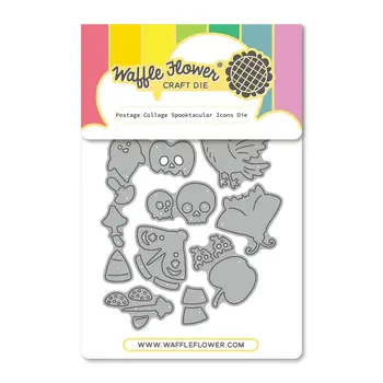 WAFFLE FLOWER WAFFLE FLOWER POSTAGE COLLAGE SPOOKTACULAR ICONS DIE SET