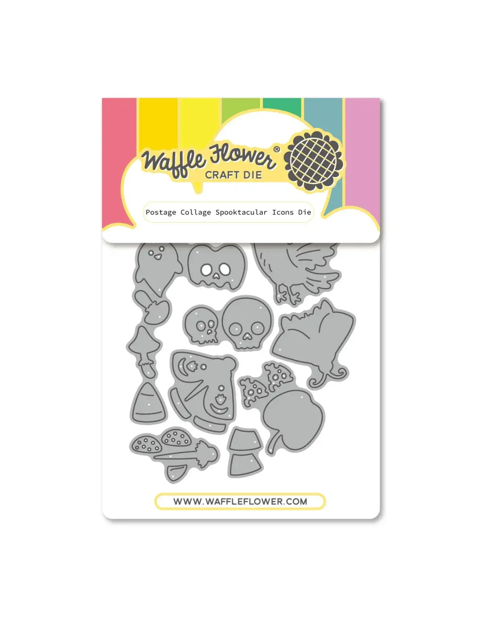 WAFFLE FLOWER WAFFLE FLOWER POSTAGE COLLAGE SPOOKTACULAR ICONS DIE SET