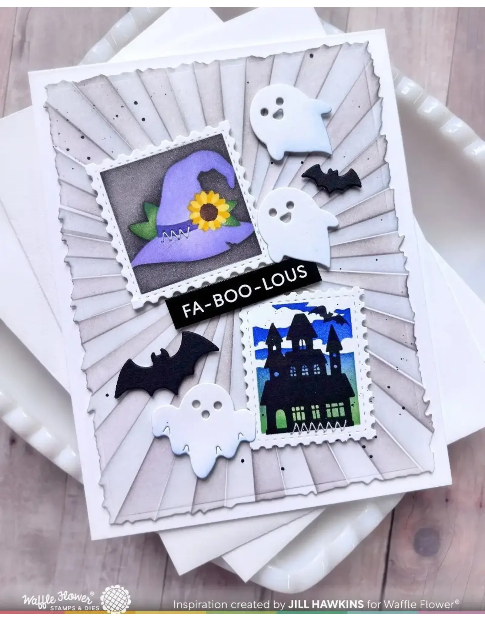 WAFFLE FLOWER WAFFLE FLOWER POSTAGE COLLAGE SPOOKTACULAR ICONS DIE SET