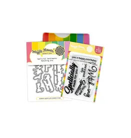 WAFFLE FLOWER WAFFLE FLOWER SPELLCIAL SENTIMENTS CLEAR STAMP SET AND DIE COMBO