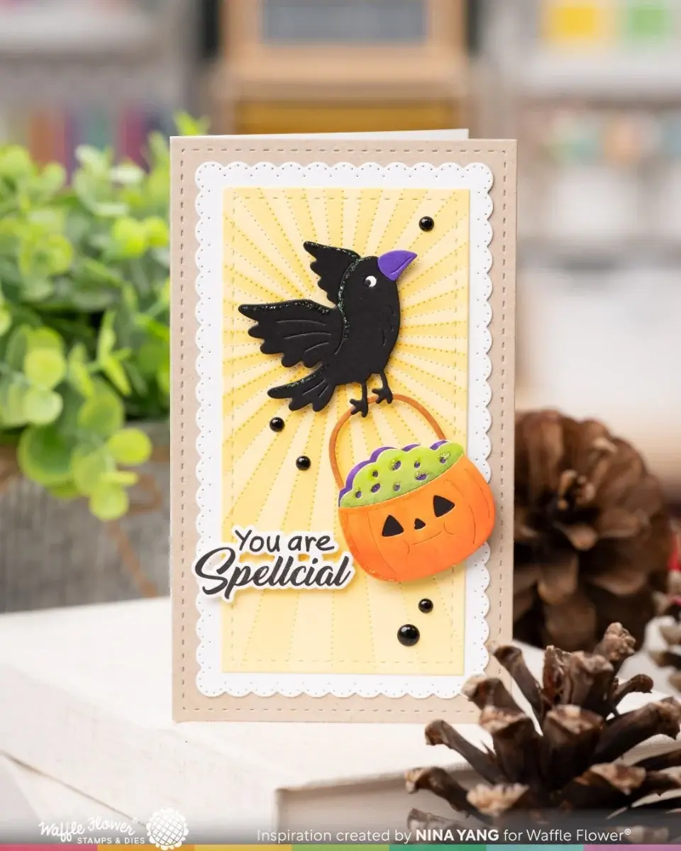 WAFFLE FLOWER WAFFLE FLOWER SPELLCIAL SENTIMENTS CLEAR STAMP SET AND DIE COMBO