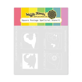 WAFFLE FLOWER WAFFLE FLOWER AFFRANCHISSEMENT CARRÉ "SPELLCIAL" POCHOIR
