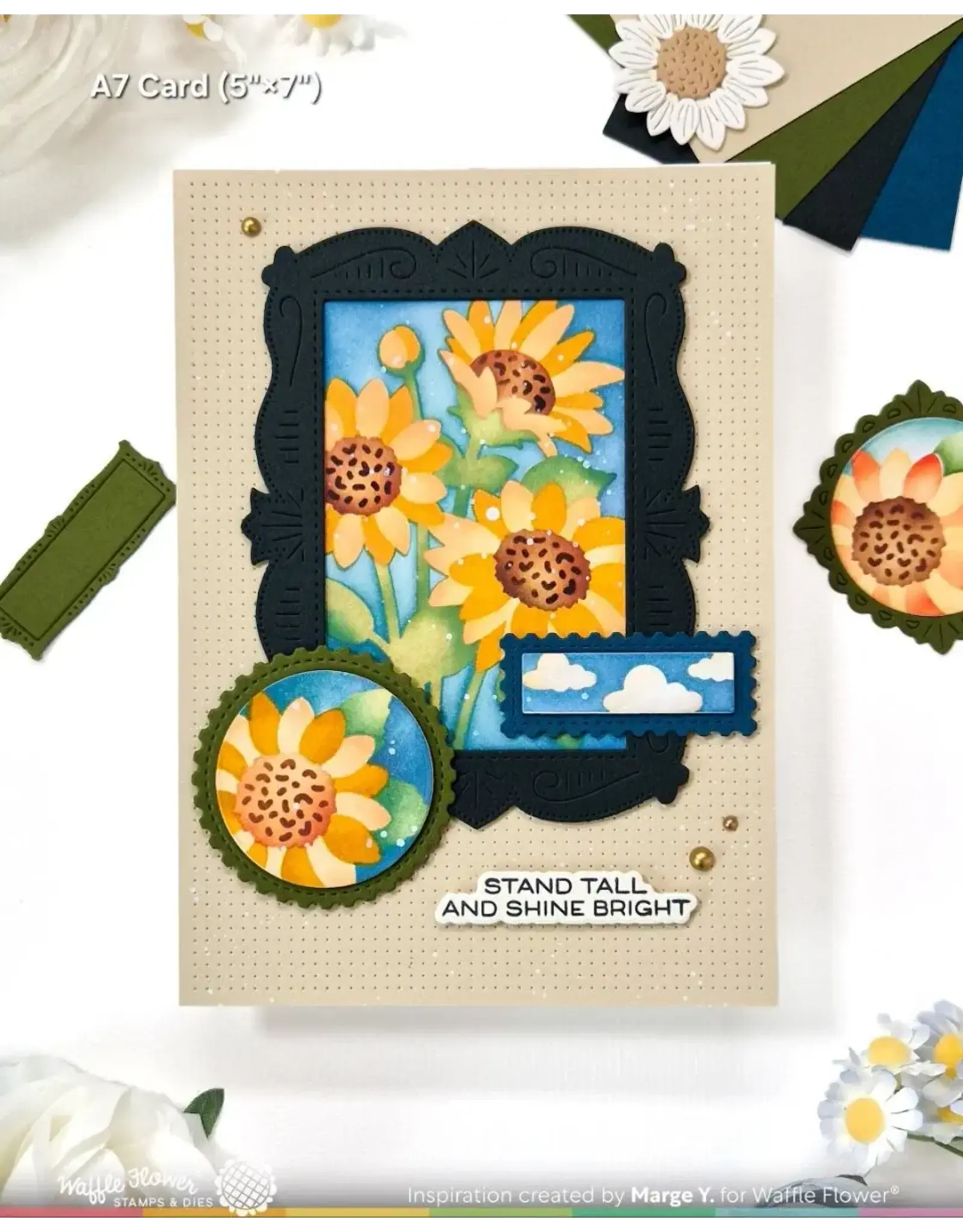 WAFFLE FLOWER WAFFLE FLOWER NPC SUNFLOWER STENCIL SET