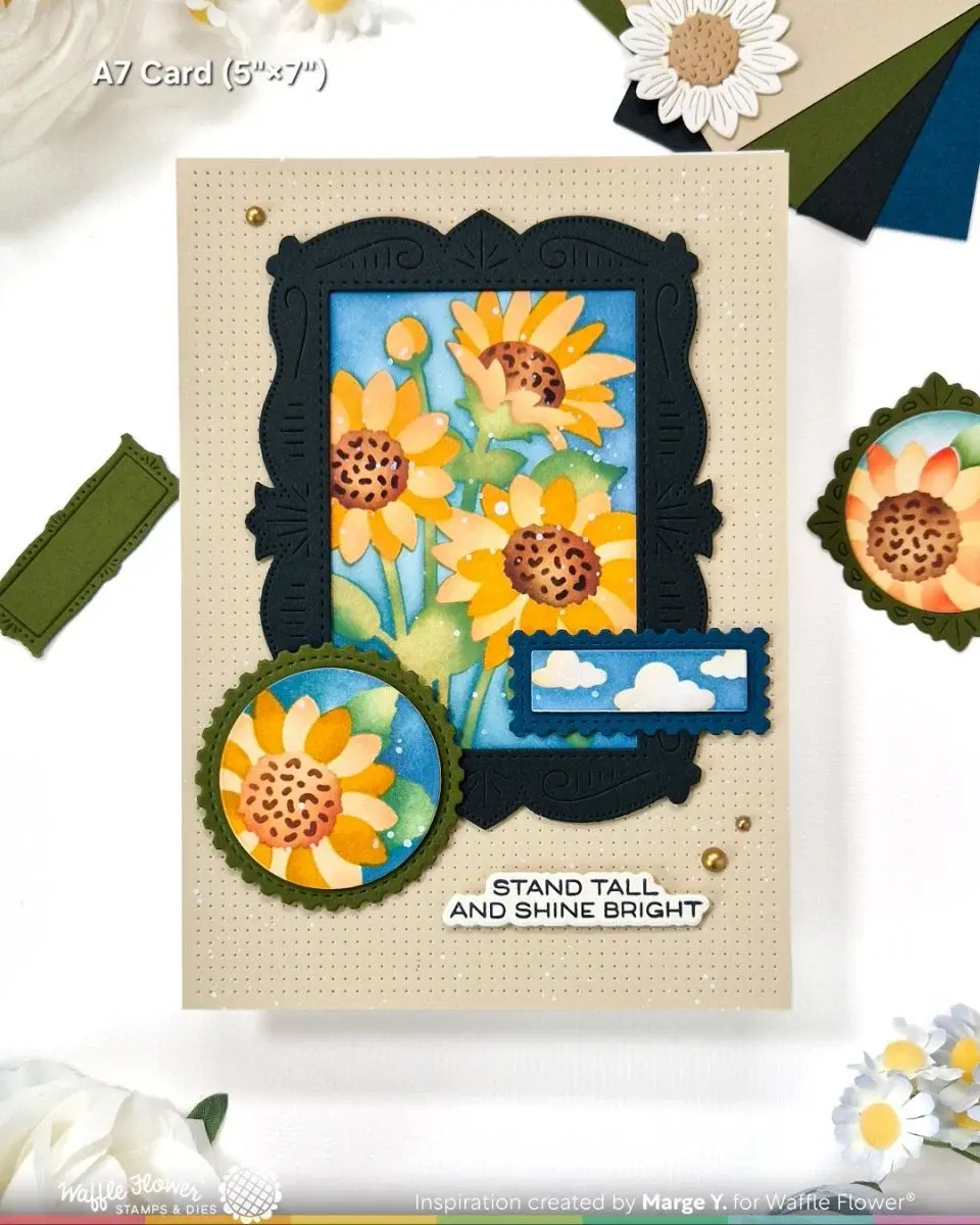 WAFFLE FLOWER WAFFLE FLOWER NPC SUNFLOWER STENCIL SET