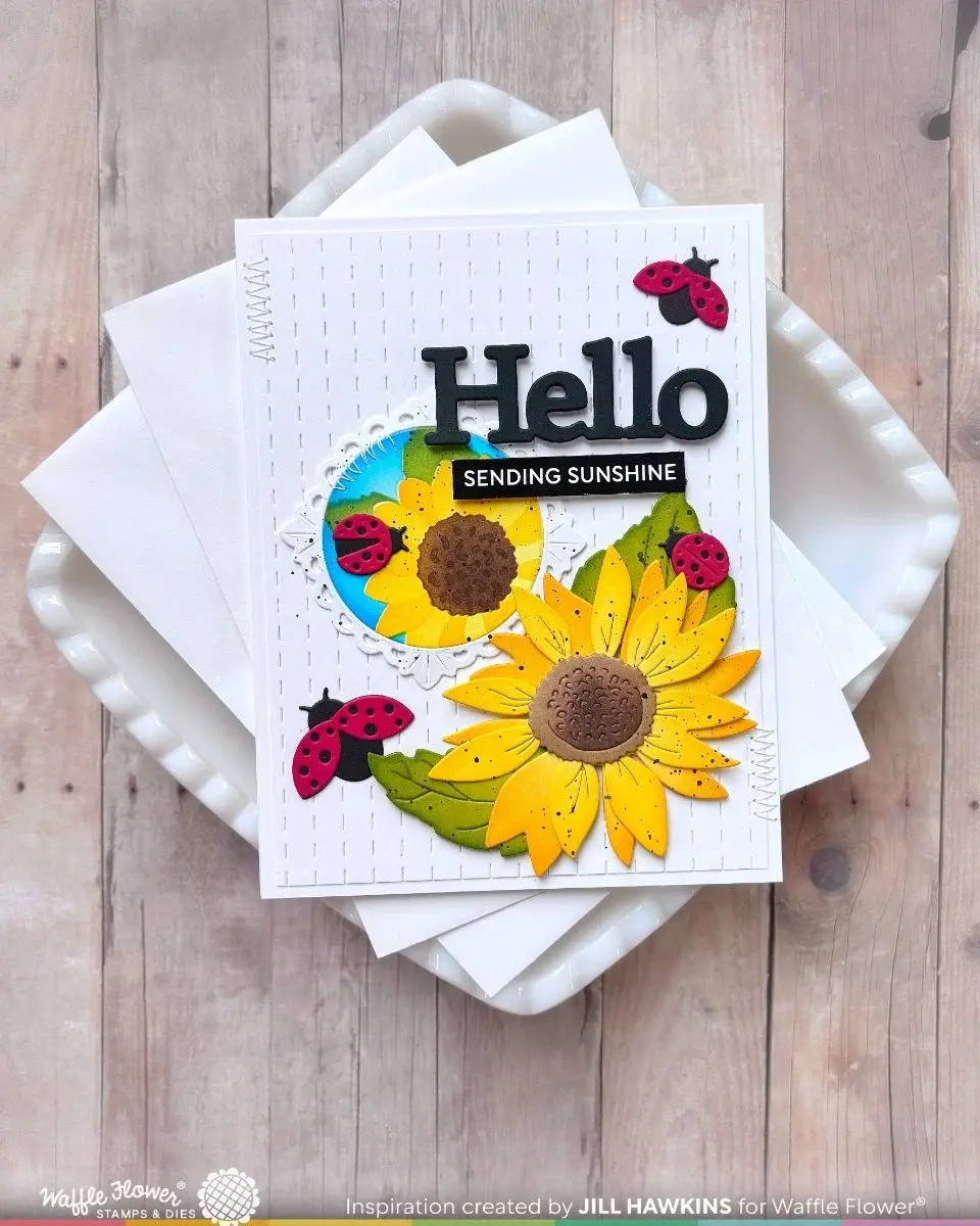WAFFLE FLOWER WAFFLE FLOWER NPC SUNFLOWER STENCIL SET