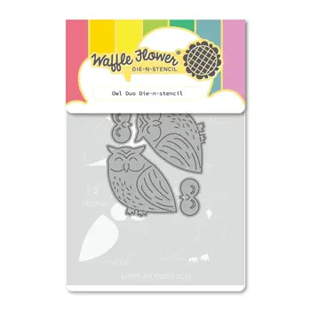 WAFFLE FLOWER WAFFLE FLOWER HIBOU DUO MATRICE DE DÉCOUPE ET POCHOIR
