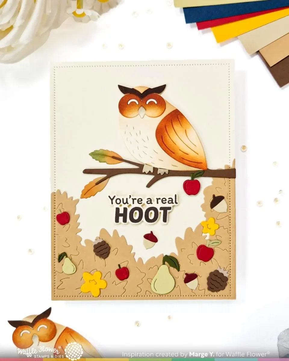 WAFFLE FLOWER WAFFLE FLOWER OWL DUO DIE-N-STENCIL