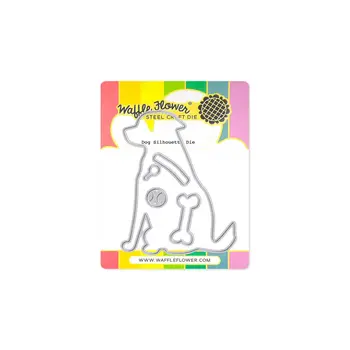 WAFFLE FLOWER WAFFLE FLOWER SILHOUETTE DE CHIEN ENSEMBLE DE MATRICES DE DÉCOUPE