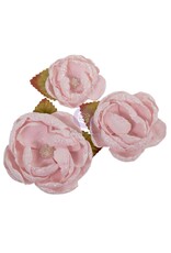 PRIMA PRIMA CHRISTMAS BLUSH FESTIVE FEELING PAPER FLOWERS 3/PK