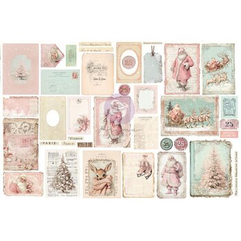 PRIMA PRIMA CHRISTMAS BLUSH EPHEMERA JUNK JOURNAL KIT 76/PK