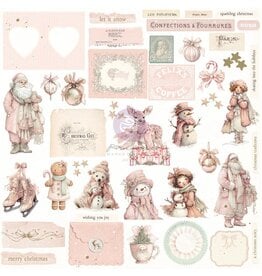 PRIMA PRIMA CHRISTMAS BLUSH FROSTY MEMORIES EPHEMERA 100/PK