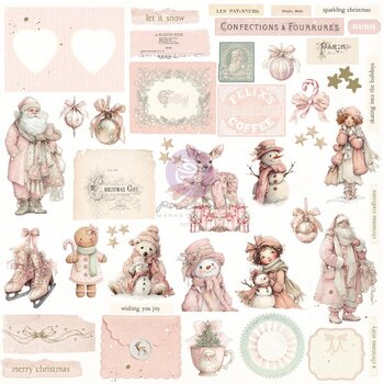 PRIMA PRIMA CHRISTMAS BLUSH SOUVENIRS GLACÉS ÉPHÉMÈRE 100/PK
