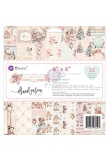 PRIMA PRIMA CHRISTMAS BLUSH 8x8 PAQUET DE PAPIER 32 FEUILLES