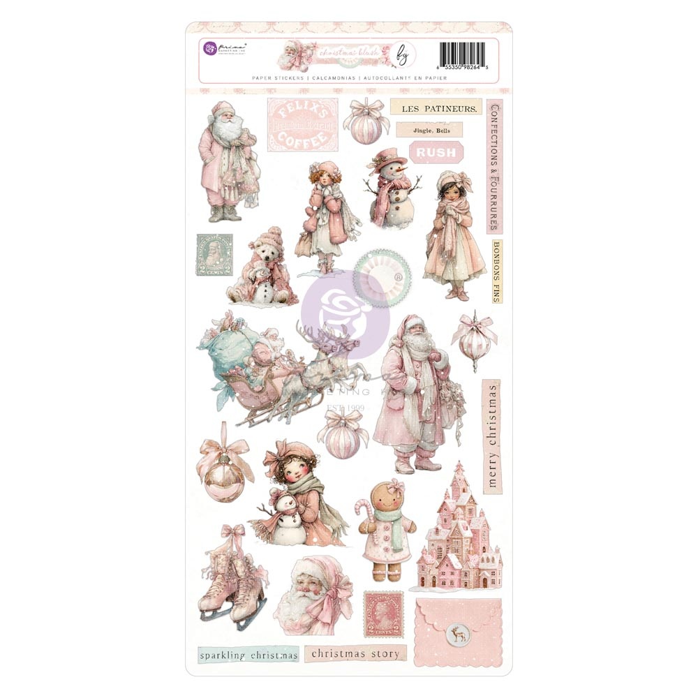 PRIMA PRIMA CHRISTMAS BLUSH STICKERS