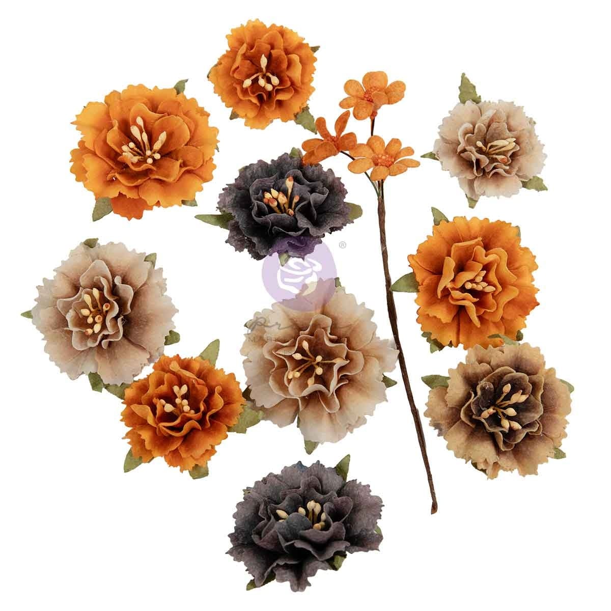 PRIMA PRIMA MADE OF MAGIC WITCHING HOUR BLOOMS PAPER FLOWERS 11/PK