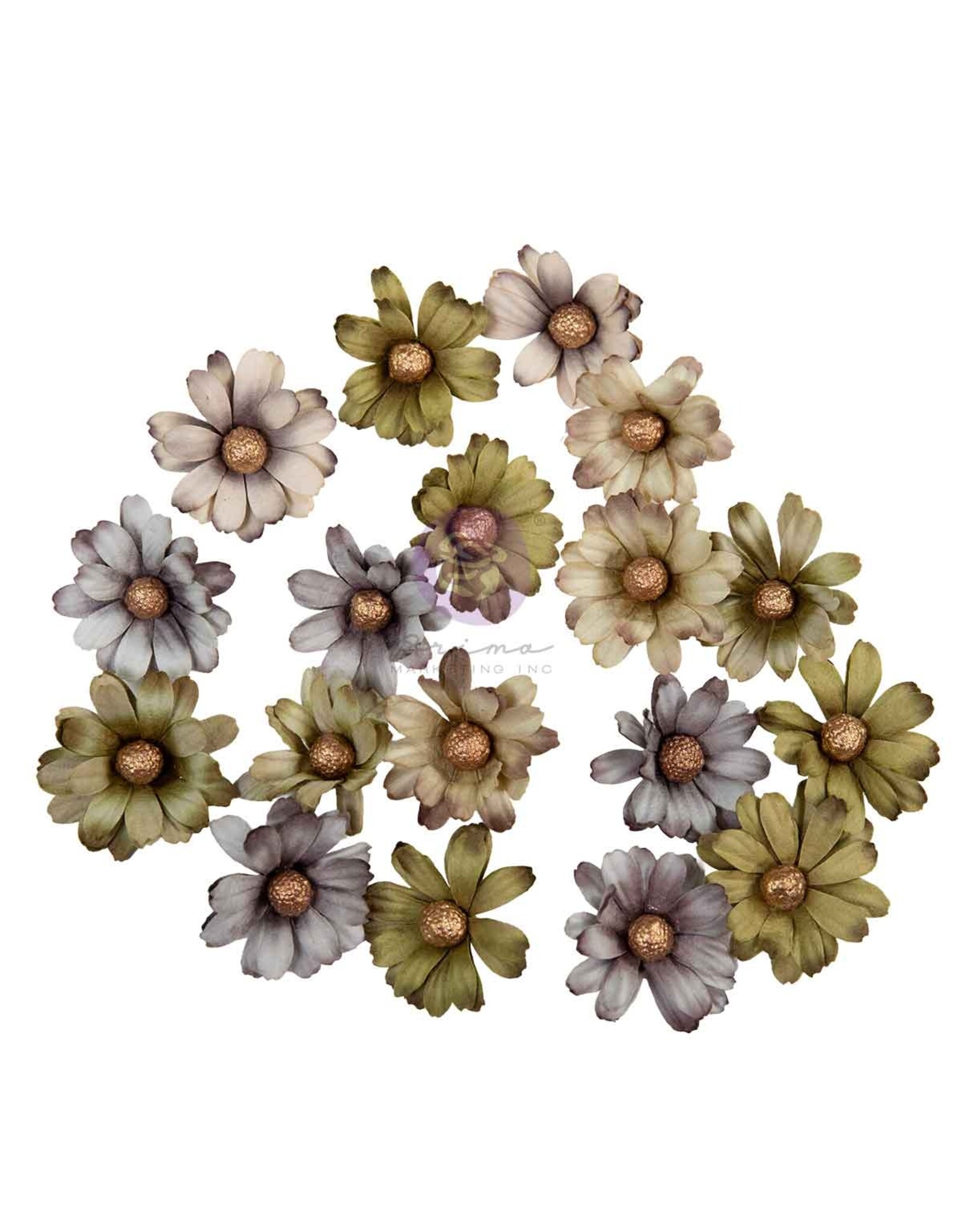 PRIMA PRIMA MADE OF MAGIC PRÉ AU CLAIR DE LUNE FLEURS EN PAPIER 18/PK