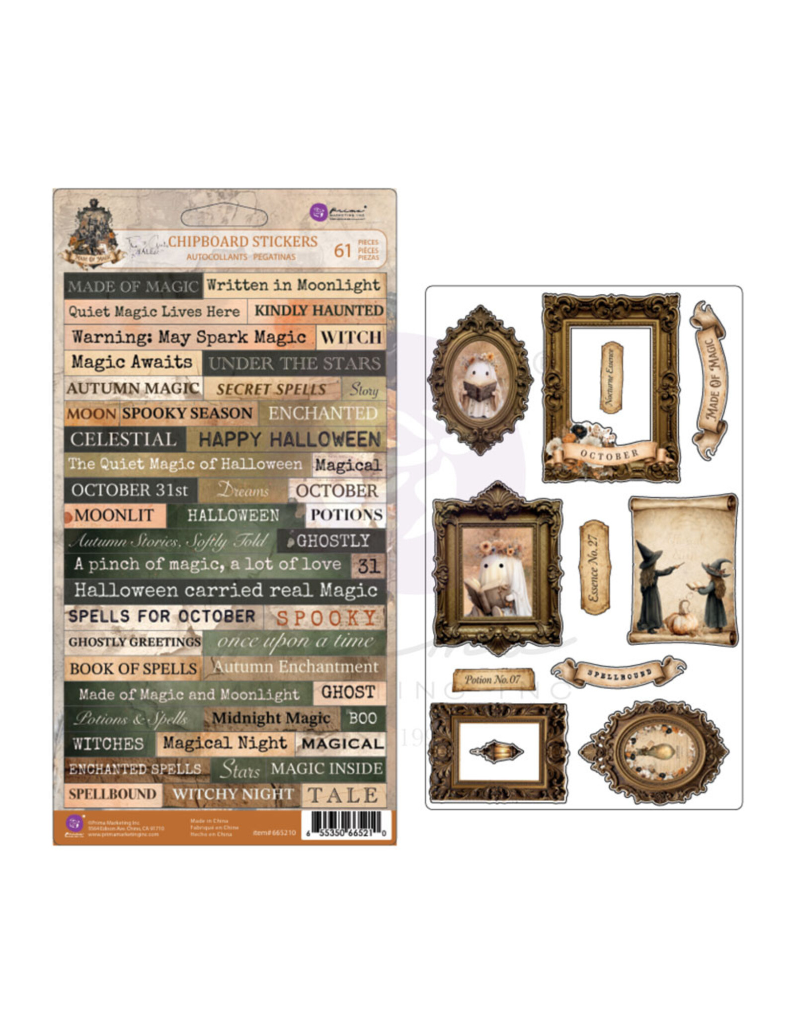 PRIMA PRIMA MADE OF MAGIC AUTOCOLLANT EN CARTON DE BOIS 61/PK