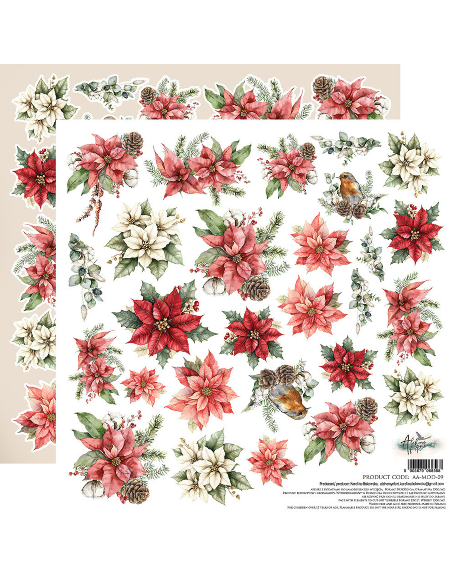 ALCHEMY OF ART ALCHEMY OF ART THE MAGIC OF DECEMBER 09 12x12 DIY CUT-OUT SHEET