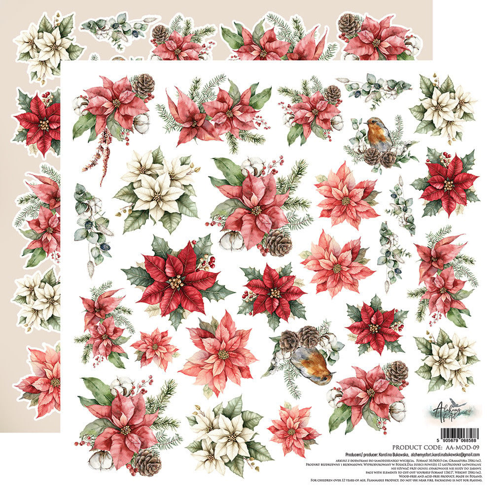 ALCHEMY OF ART ALCHEMY OF ART THE MAGIC OF DECEMBER 09 12x12 DIY CUT-OUT SHEET