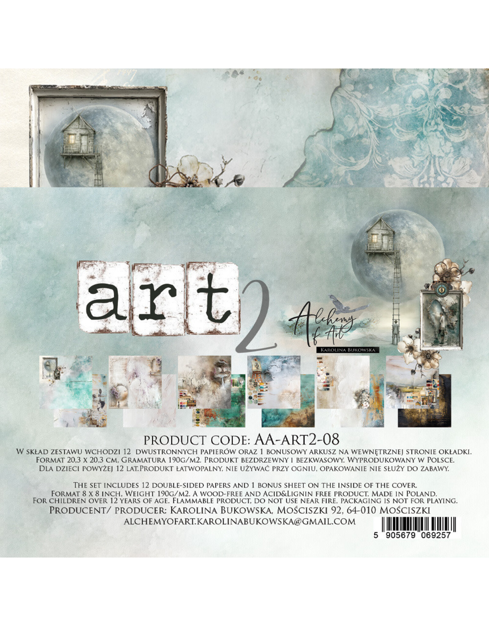ALCHEMY OF ART ALCHEMY OF ART ART 2 8x8 PAPER PACK 12 SHEETS