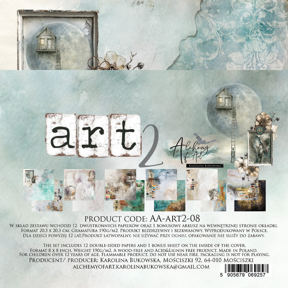 ALCHEMY OF ART ALCHEMY OF ART ART 2 8x8 PAPER PACK 12 SHEETS
