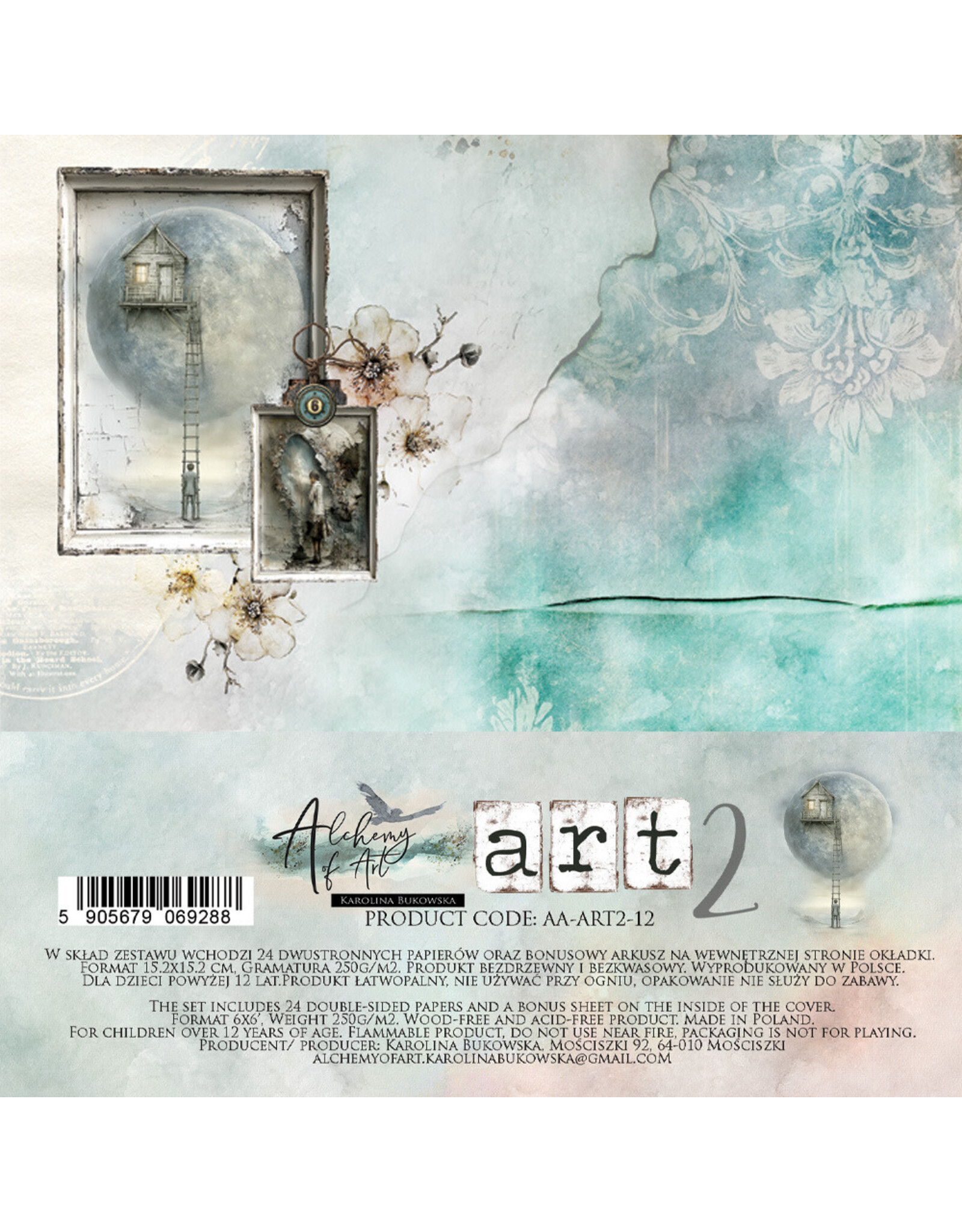 ALCHEMY OF ART ALCHEMY OF ART ART 2 6x6 PAQUET DE PAPIER 24 FEUILLES
