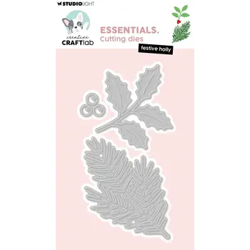 STUDIOLIGHT STUDIOLIGHT CREATIVE CRAFTLAB ESSENTIALS FESTIVE HOLLY DIE SET