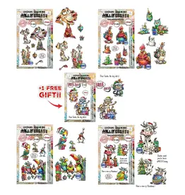 AALL & CREATE AALL & CREATE AUTOUR DE MWA FESTIVE FRIENDS STAMP BUNDLE