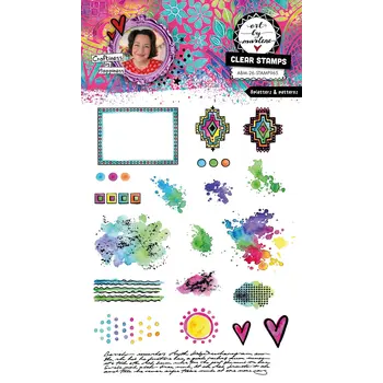 STUDIOLIGHT STUDIOLIGHT ART BY MARLENE SPLATTERS & PATTERNS CLEAR STAMP SET