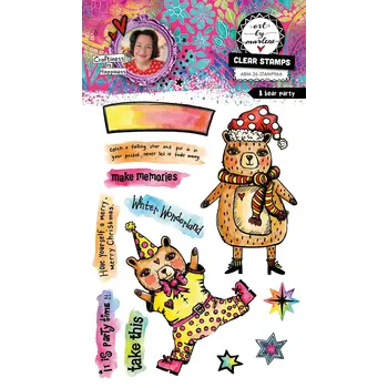 STUDIOLIGHT STUDIOLIGHT ART BY MARLENE A BEAR PARTY CLEAR STAMP SET