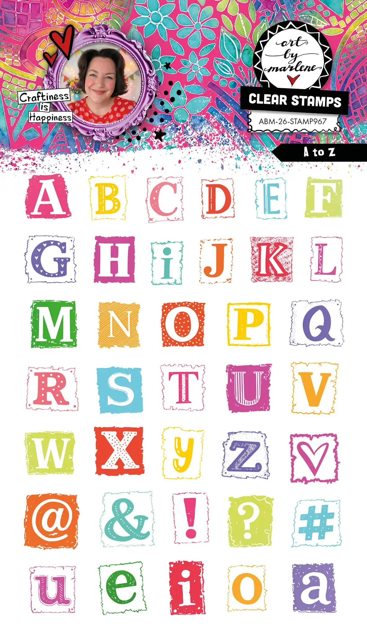 STUDIOLIGHT STUDIOLIGHT ART BY MARLENE A TO Z CLEAR STAMP SET