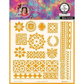STUDIOLIGHT STUDIOLIGHT ART BY MARLENE DECO INSPIRED 8x8 MASKS STENCIL