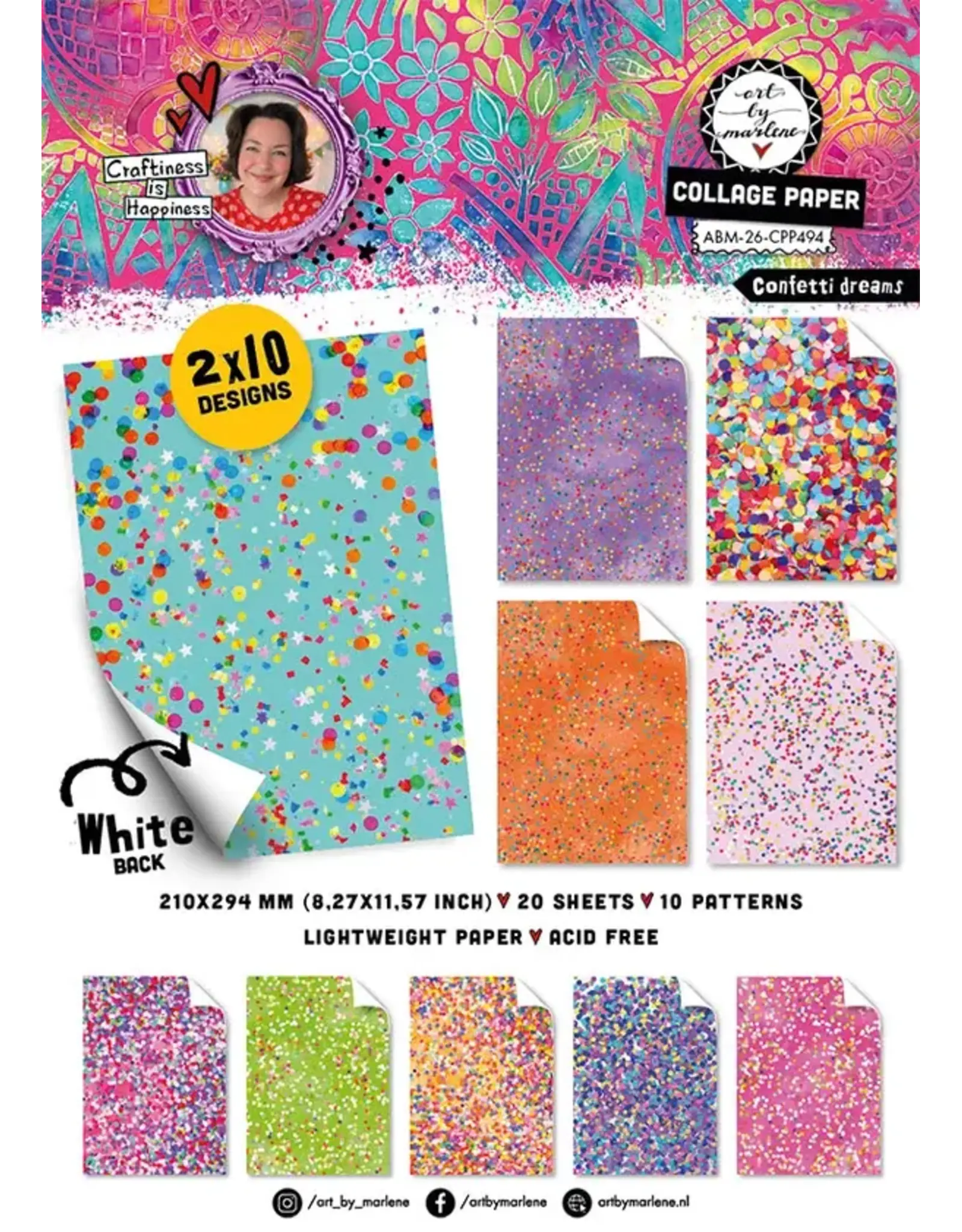 STUDIOLIGHT STUDIOLIGHT ART BY MARLENE CONFETTI DREAMZ COLLAGE PAPER PAD