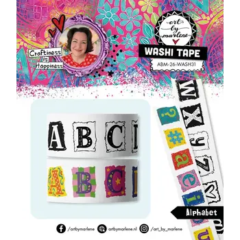 STUDIOLIGHT STUDIOLIGHT ART BY MARLENE ALPHABET ART WASHI TAPE 2/PK
