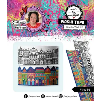 STUDIOLIGHT STUDIOLIGHT ART BY MARLENE HOUSES ART WASHI TAPE 2/PK