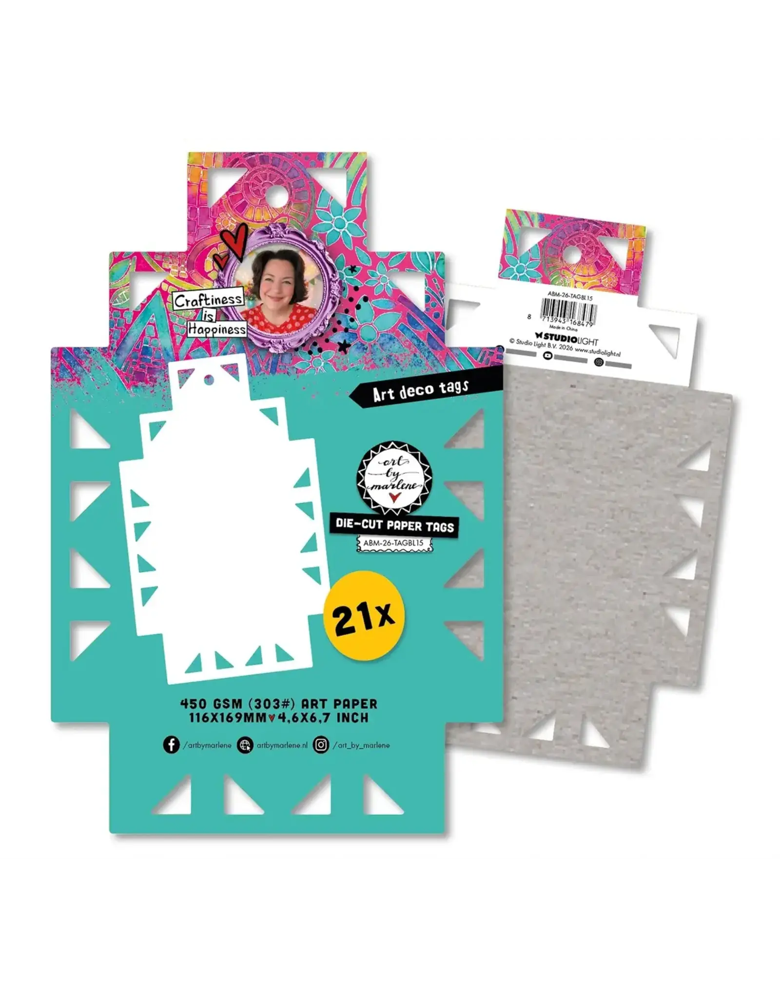 STUDIOLIGHT STUDIOLIGHT ART BY MARLENE ATC ART DECO TAGS 21 SHEETS