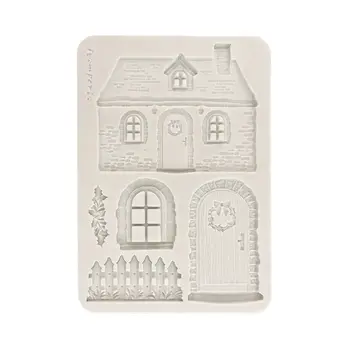 STAMPERIA STAMPERIA CHRISTMAS COTTAGE A5 SILICONE MOULD