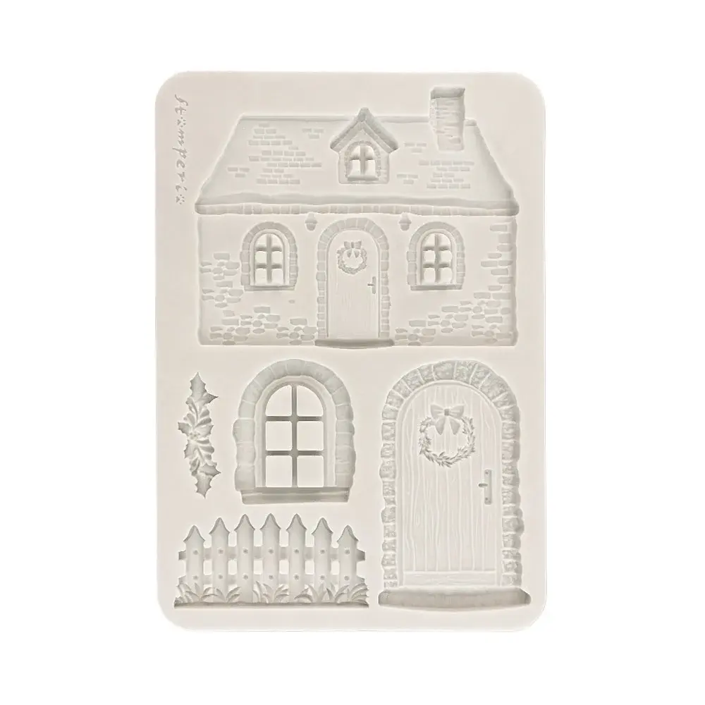 STAMPERIA STAMPERIA CHRISTMAS COTTAGE A5 SILICONE MOULD