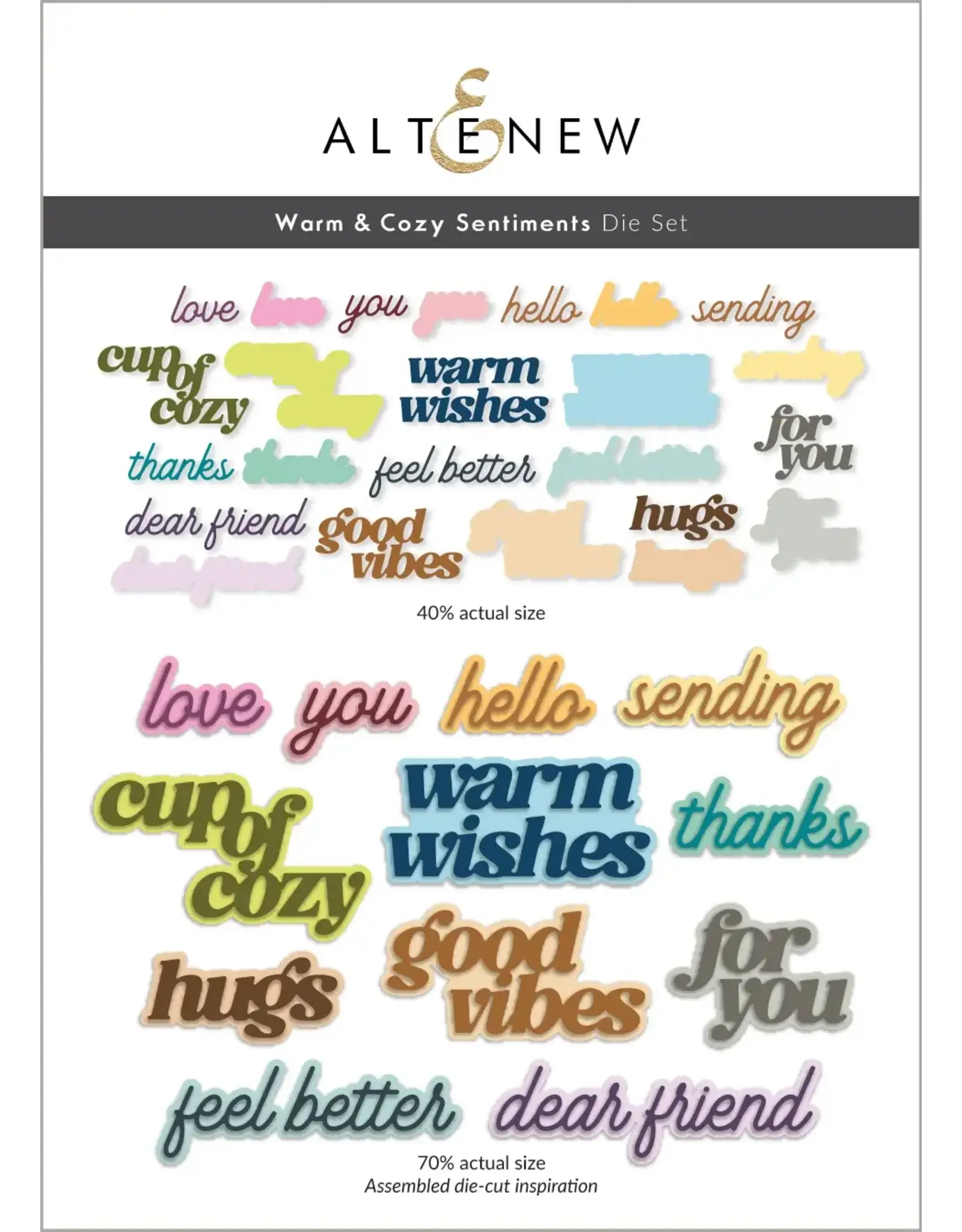 ALTENEW ALTENEW WARM & COZY SENTIMENTS DIE SET