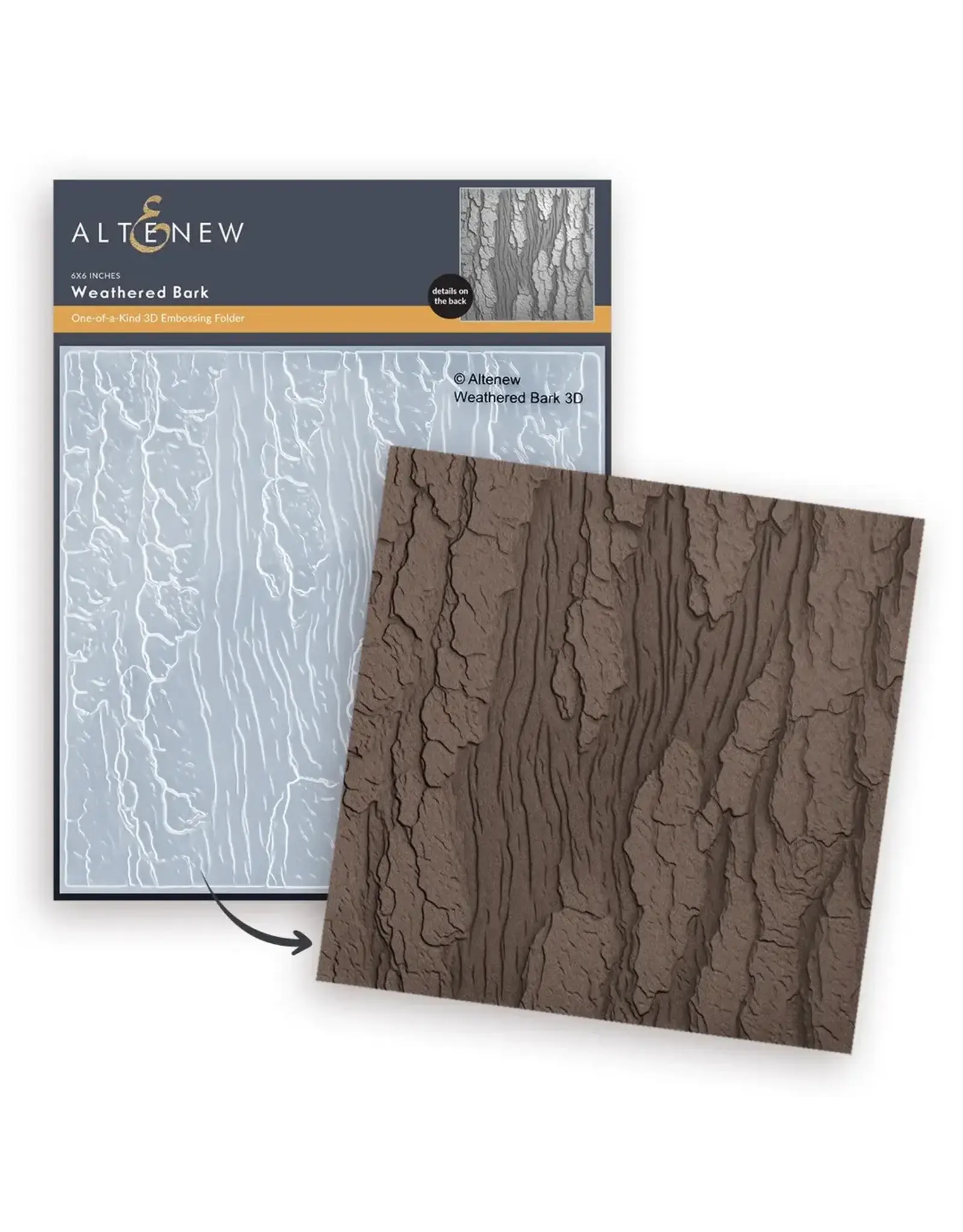 ALTENEW ALTENEW WEATHERED BARK 3D EMBOSSING FOLDER