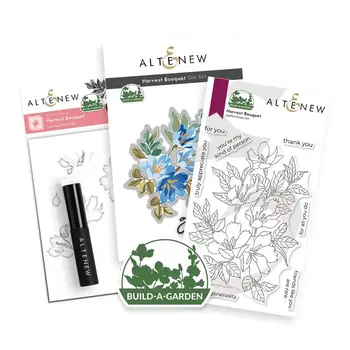 ALTENEW ALTENEW BUILD-A-GARDEN: BOUQUET DE RÉCOLTE TAMPON CLAIR, MATRICE DE DÉCOUPE ET POCHOIR