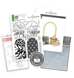 ALTENEW ALTENEW CRAFT YOUR LIFE PROJECT KIT: THE AFTERNOON SPREAD CLEAR STAMP, STENCIL SET, 3D EMBOSSING FOLDER AND DIE SET BUNDLE