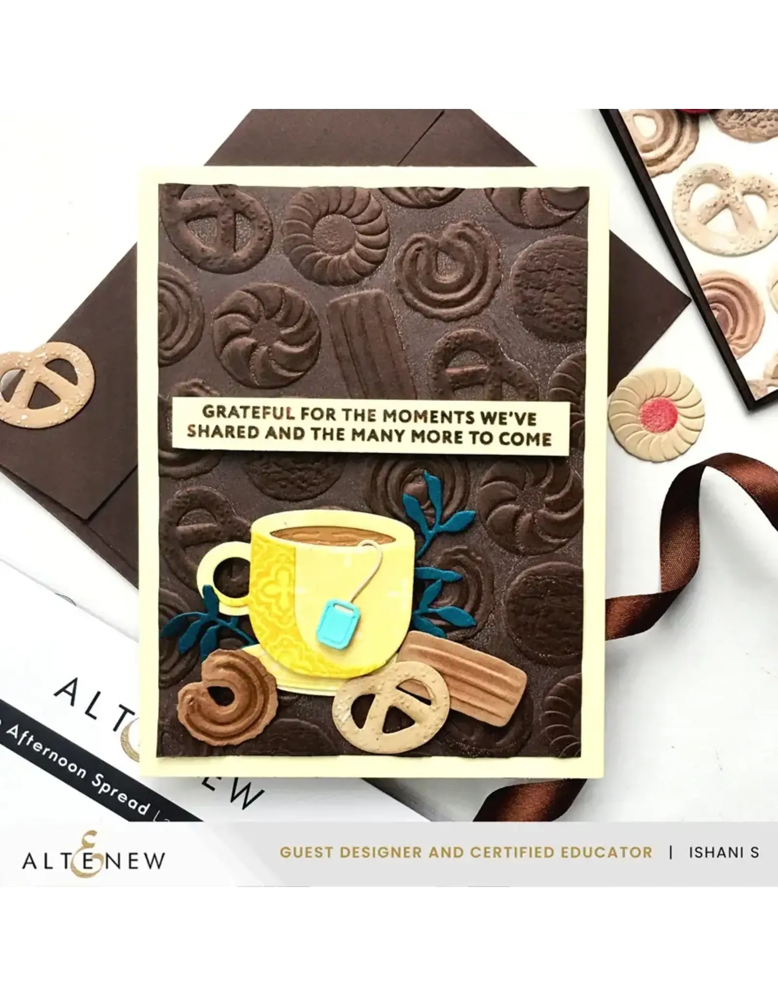 ALTENEW ALTENEW CRAFT YOUR LIFE PROJECT KIT: THE AFTERNOON SPREAD CLEAR STAMP, STENCIL SET, 3D EMBOSSING FOLDER AND DIE SET BUNDLE