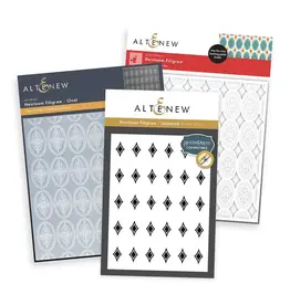ALTENEW ALTENEW HEIRLOOM FILIGREE PRESS PLATE, STENCIL SET AND 3D EMBOSSING FOLDER BUNDLE