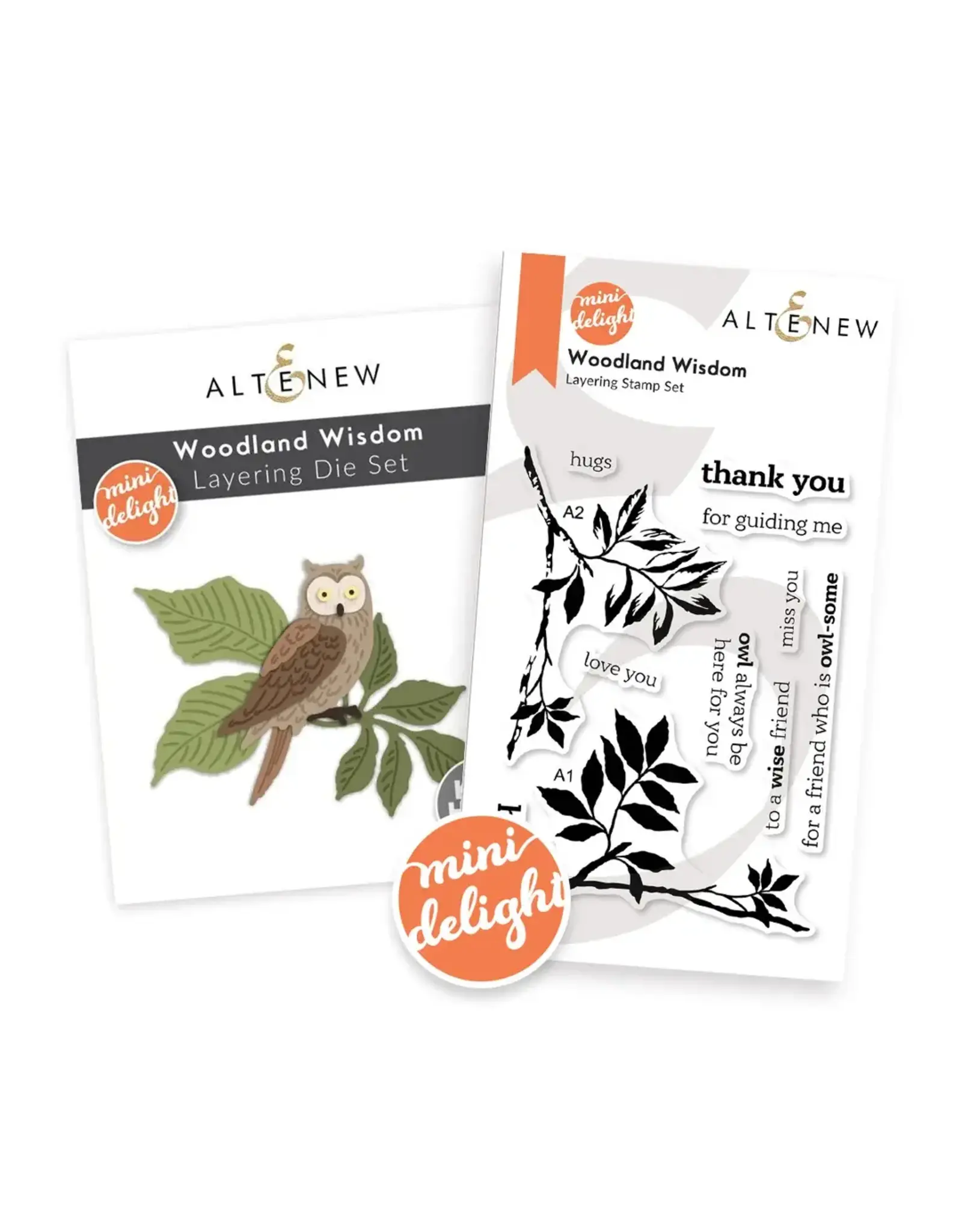 ALTENEW ALTENEW MINI DELIGHT: WOODLAND WISDOM CLEAR STAMP & DIE SET