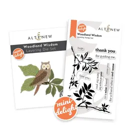 ALTENEW ALTENEW MINI DELIGHT: SAGESSE DES BOIS TAMPONS CLAIRS ET MATRICES DE DÉCOUPE