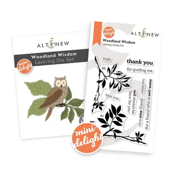 ALTENEW ALTENEW MINI DELIGHT: WOODLAND WISDOM CLEAR STAMP & DIE SET