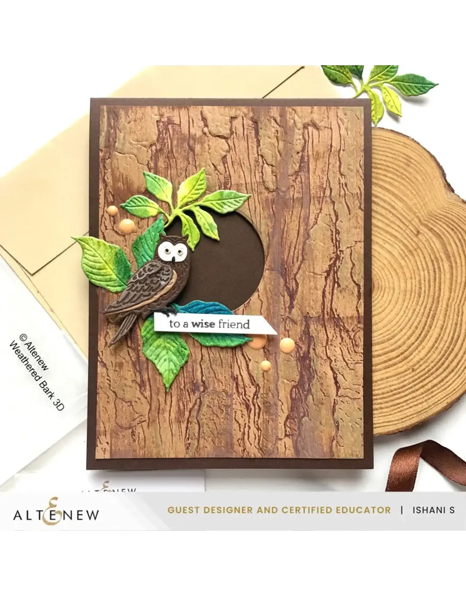 ALTENEW ALTENEW MINI DELIGHT: WOODLAND WISDOM CLEAR STAMP & DIE SET