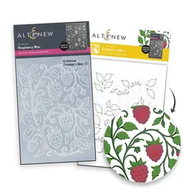 ALTENEW ALTENEW RASPBERRY BLISS 3D EMBOSSING FOLDER AND STENCIL SET BUNDLE